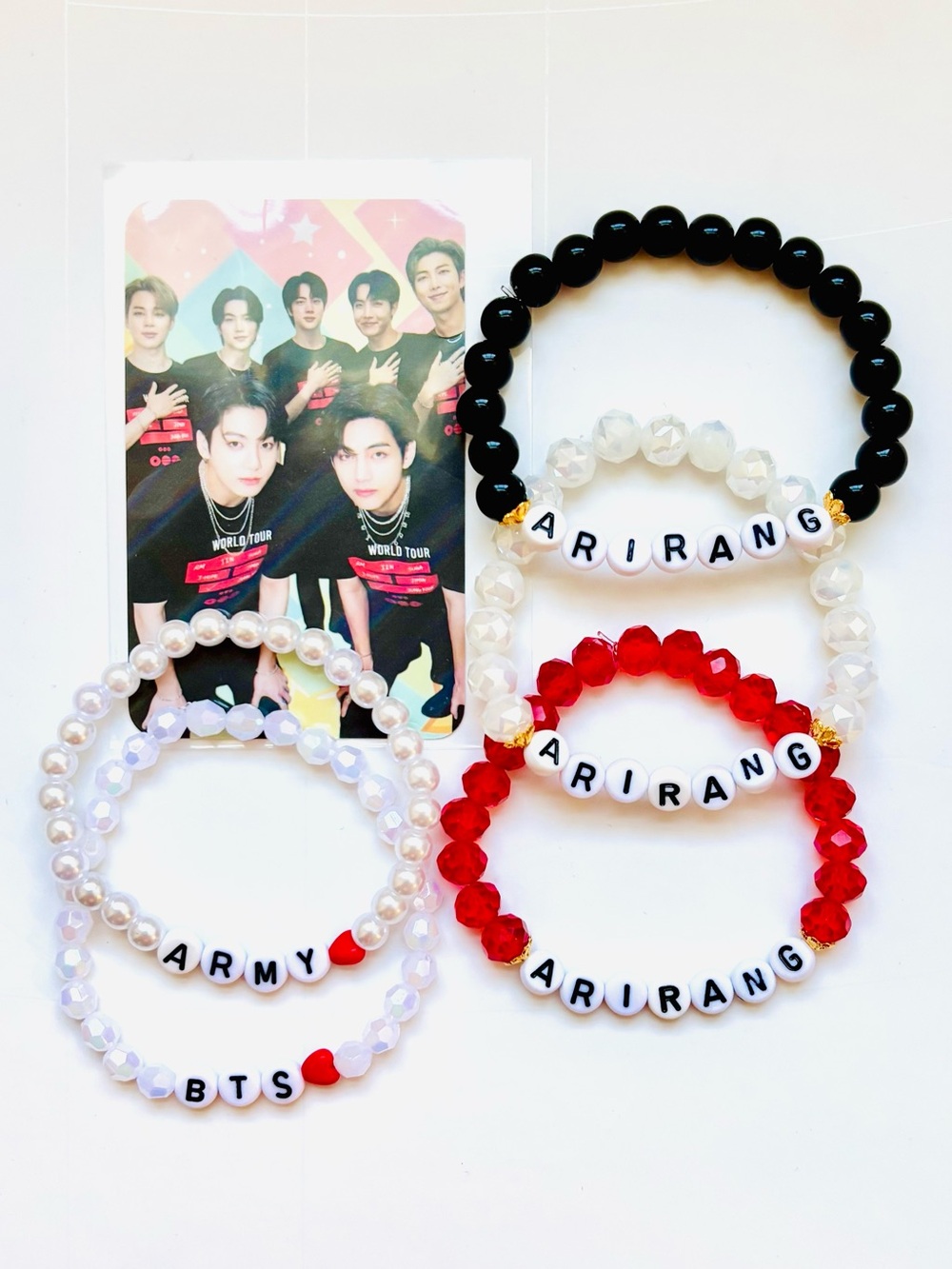 (6pcs) BTS ARIRANG BRACELET PHOTOCARD BUNDLE